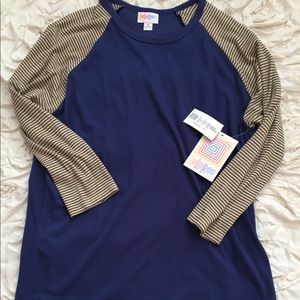 NWT blue striped LuLaRoe Randy. Size medium